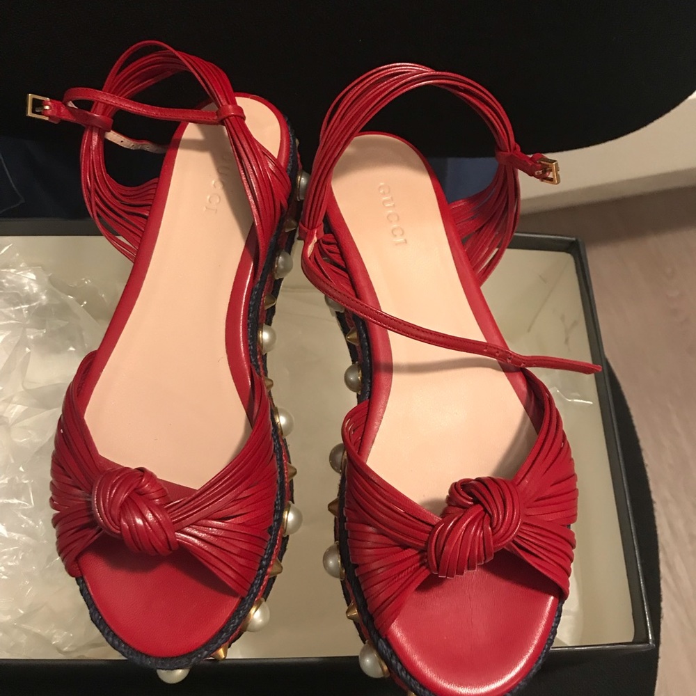 Sold! Authentic Gucci wedge sandal